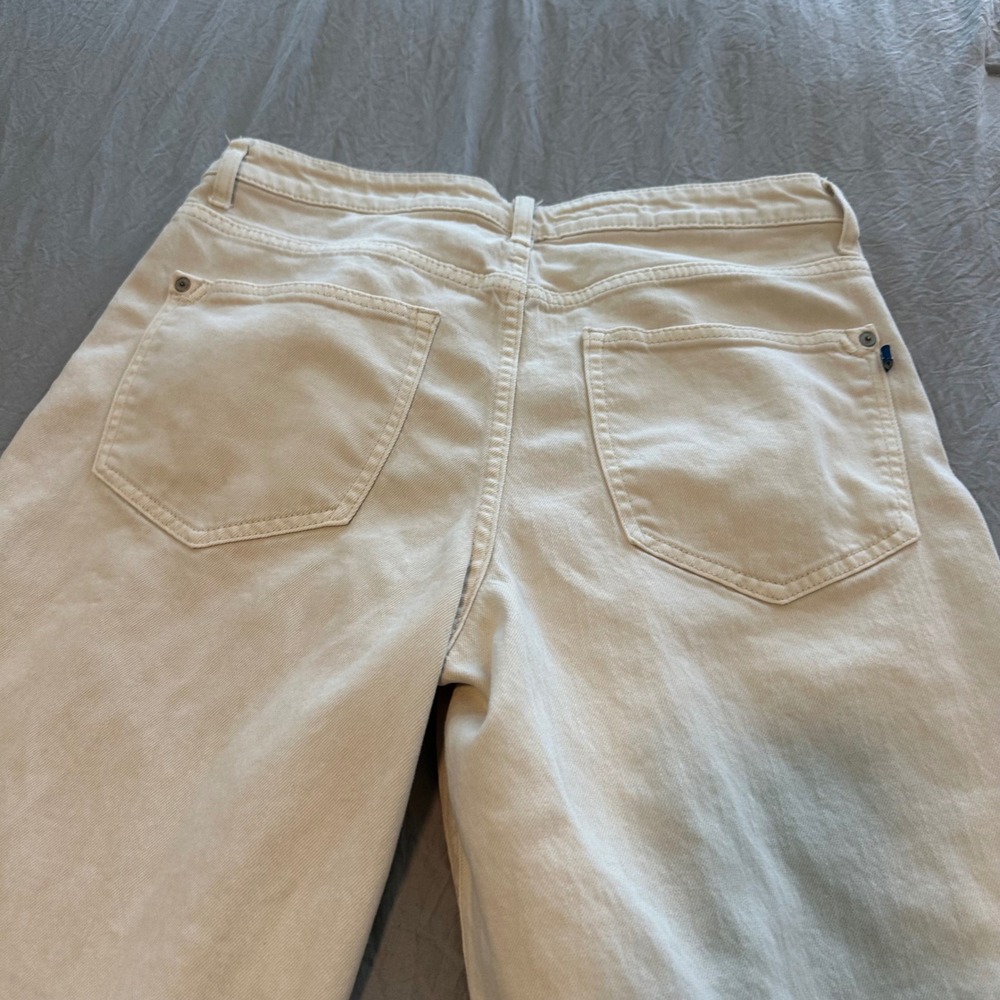 Anthropologie Pilcro Breaker Jean off-white Barrel Leg Relaxed Pant 30 high rise - Picture 4 of 10